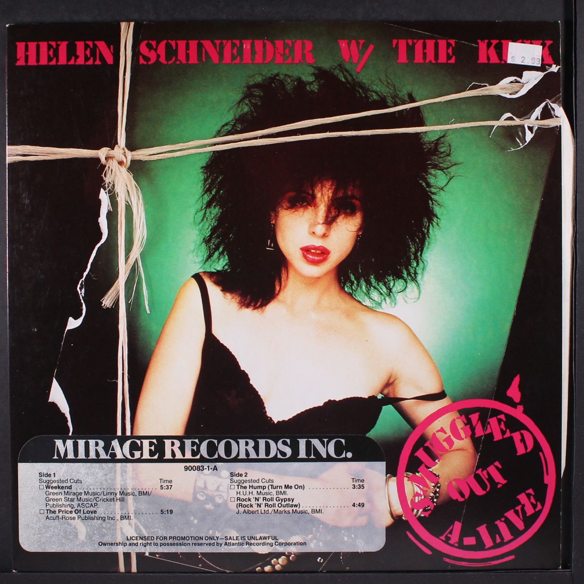 smuggled out a-live by HELEN SCHNEIDER & KICK