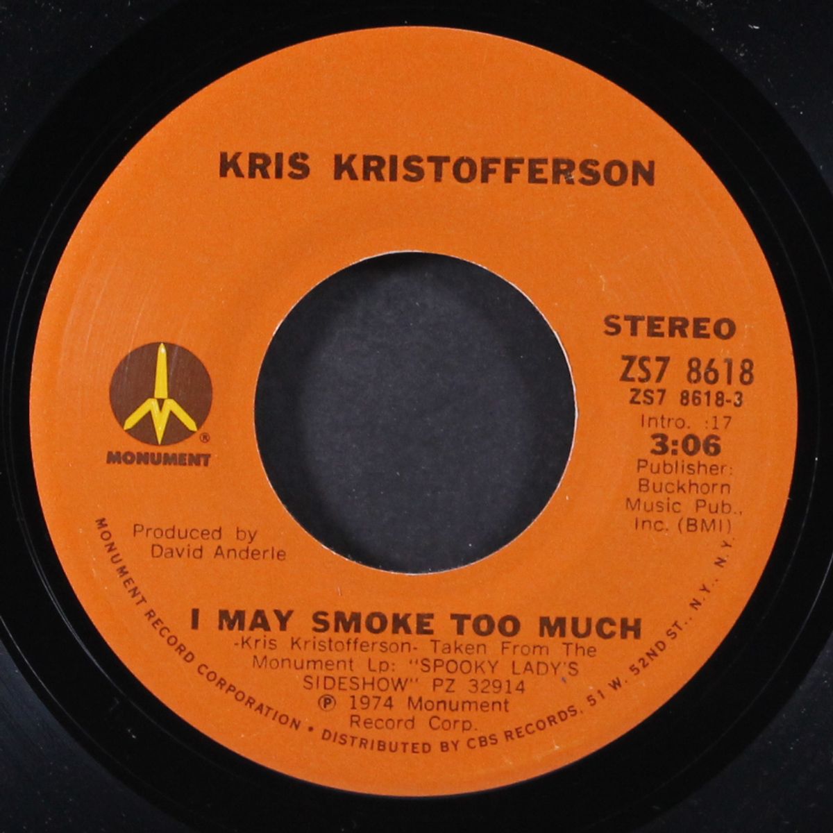 i may smoke too much / the lights of magdala by KRIS KRISTOFFERSON