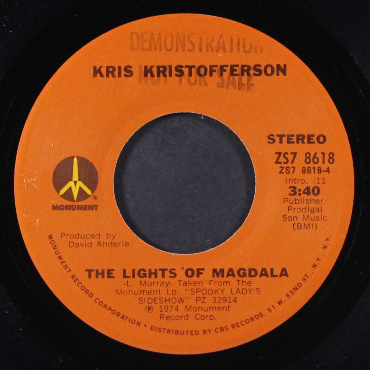 i may smoke too much / the lights of magdala by KRIS KRISTOFFERSON