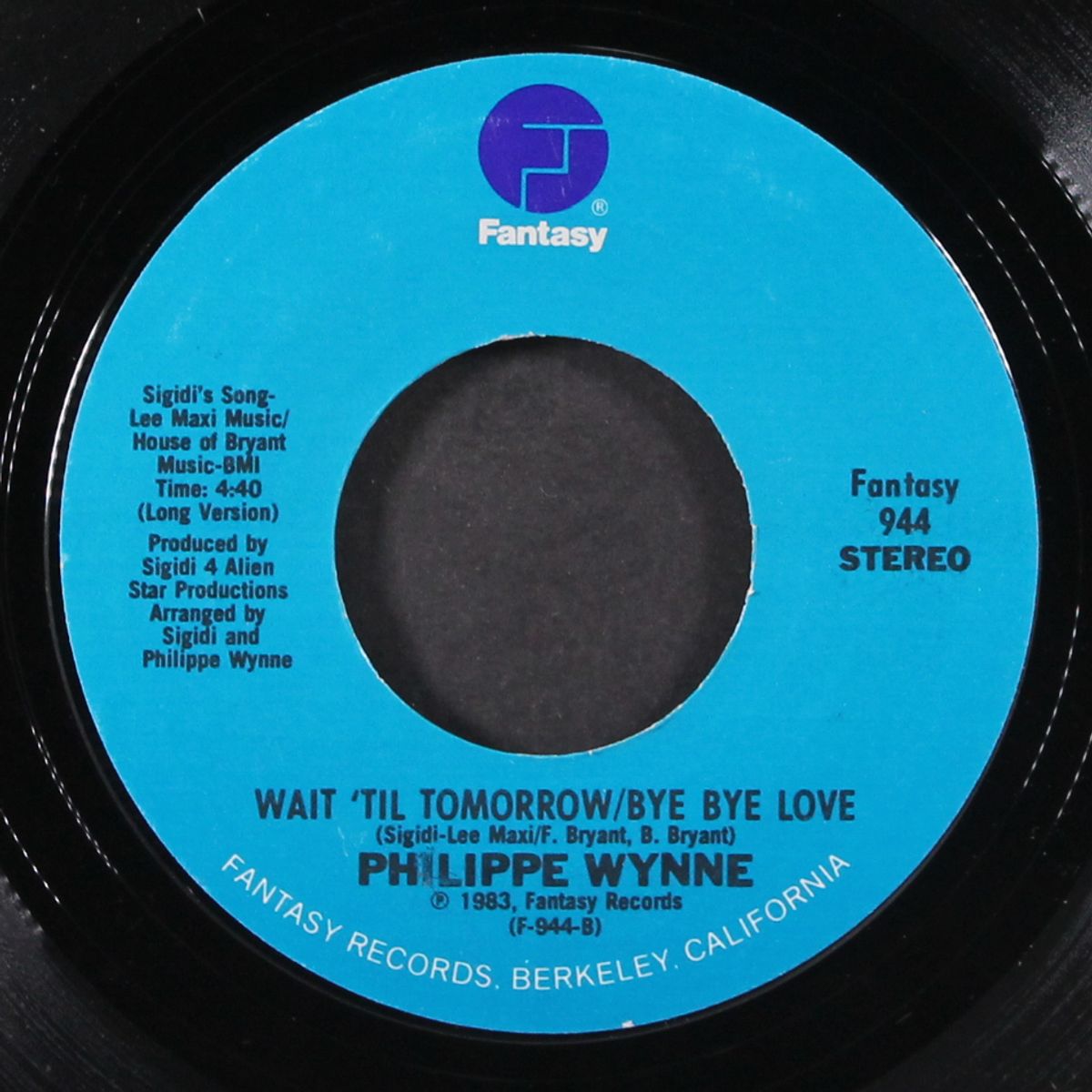 wait 'til tomorrow / bye bye love / short by PHILIPPE WYNNE