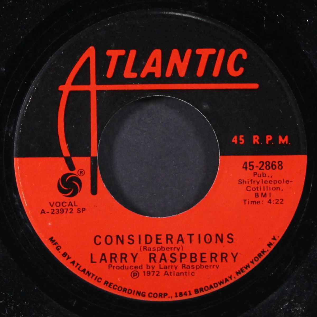 considerations / song in my heart by LARRY RASPBERRY
