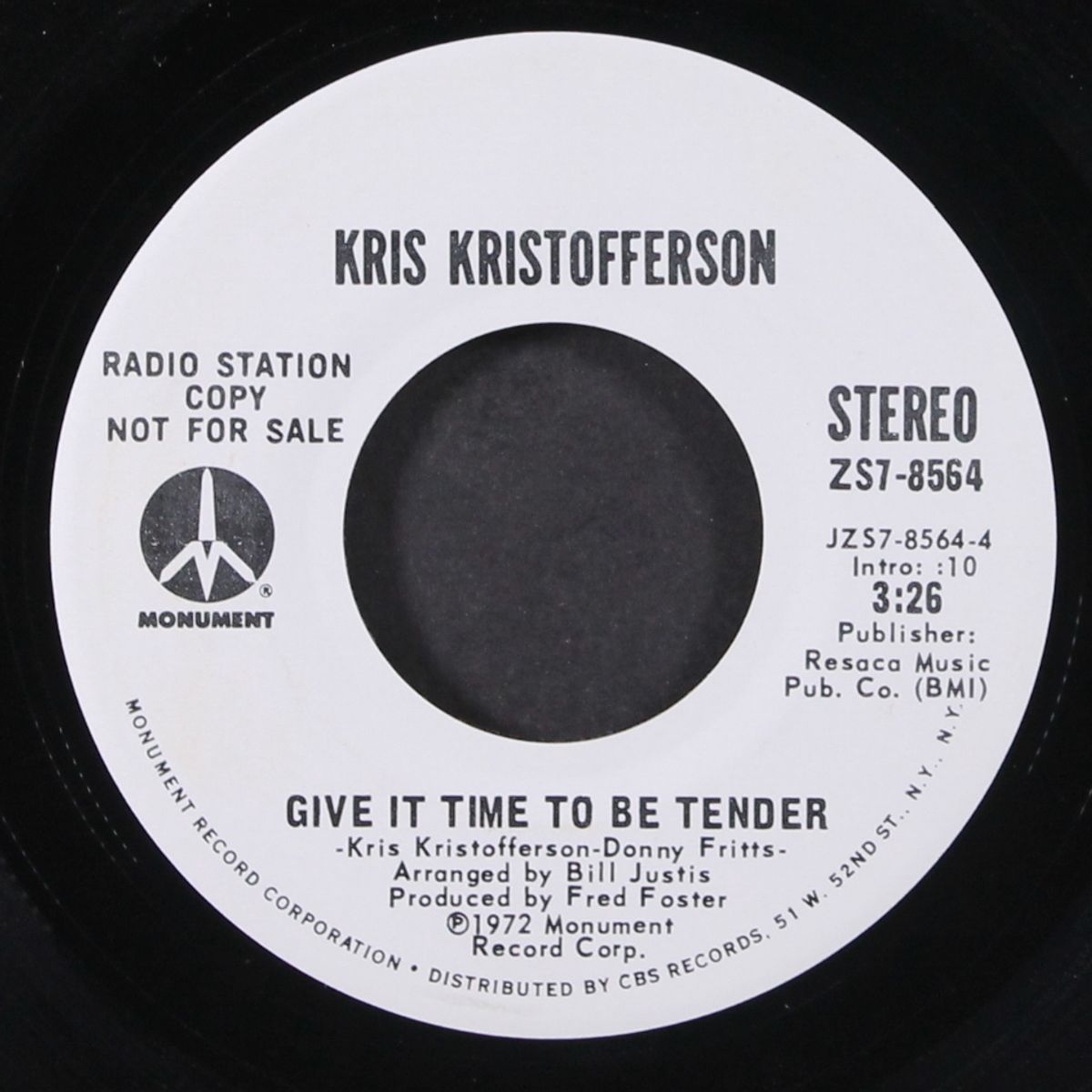 jesse younger / give it time to be tender by KRIS KRISTOFFERSON