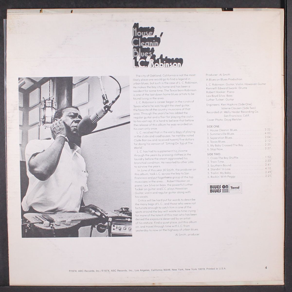 house cleanin' blues by L.C. ROBINSON