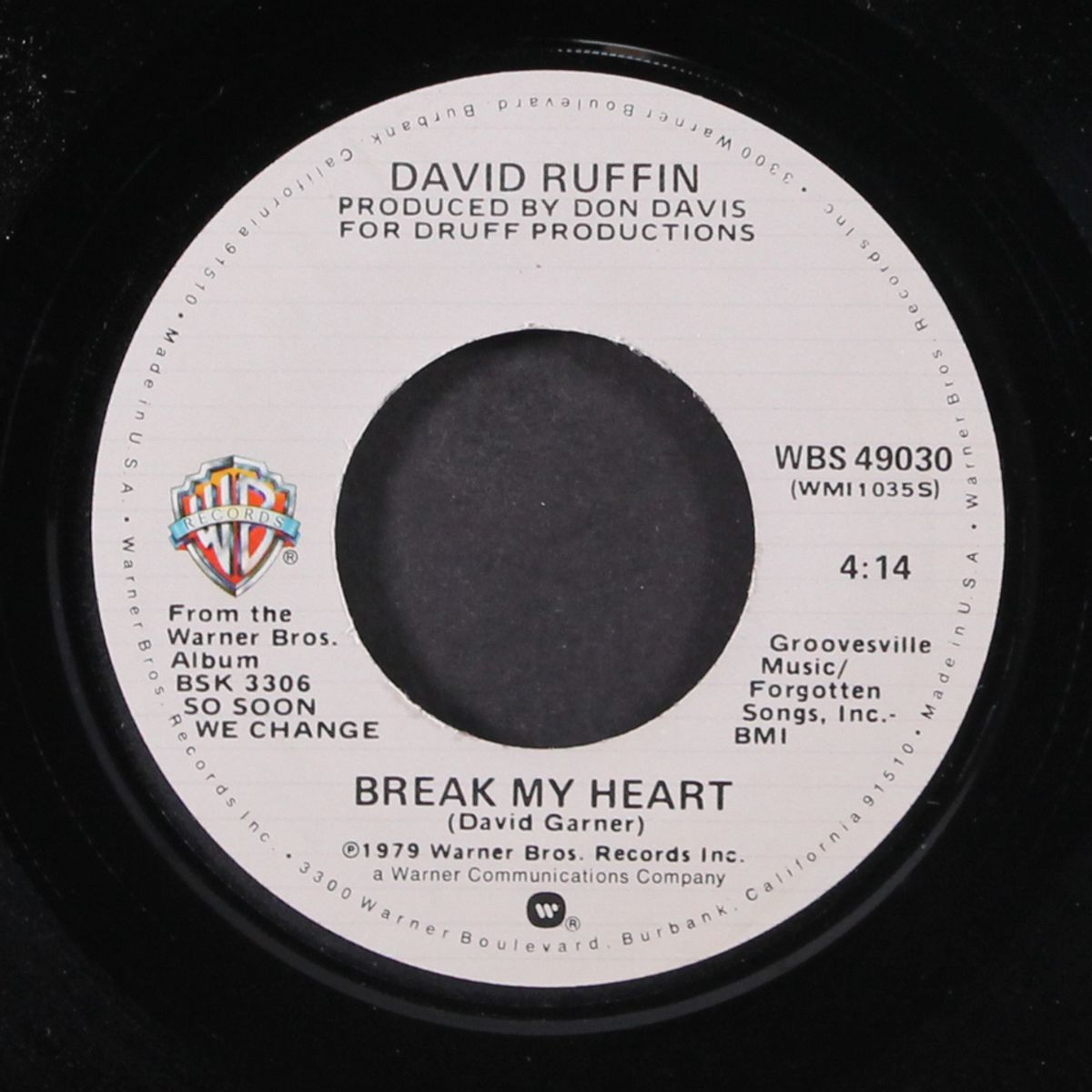 break my heart / sexy dancer by DAVID RUFFIN
