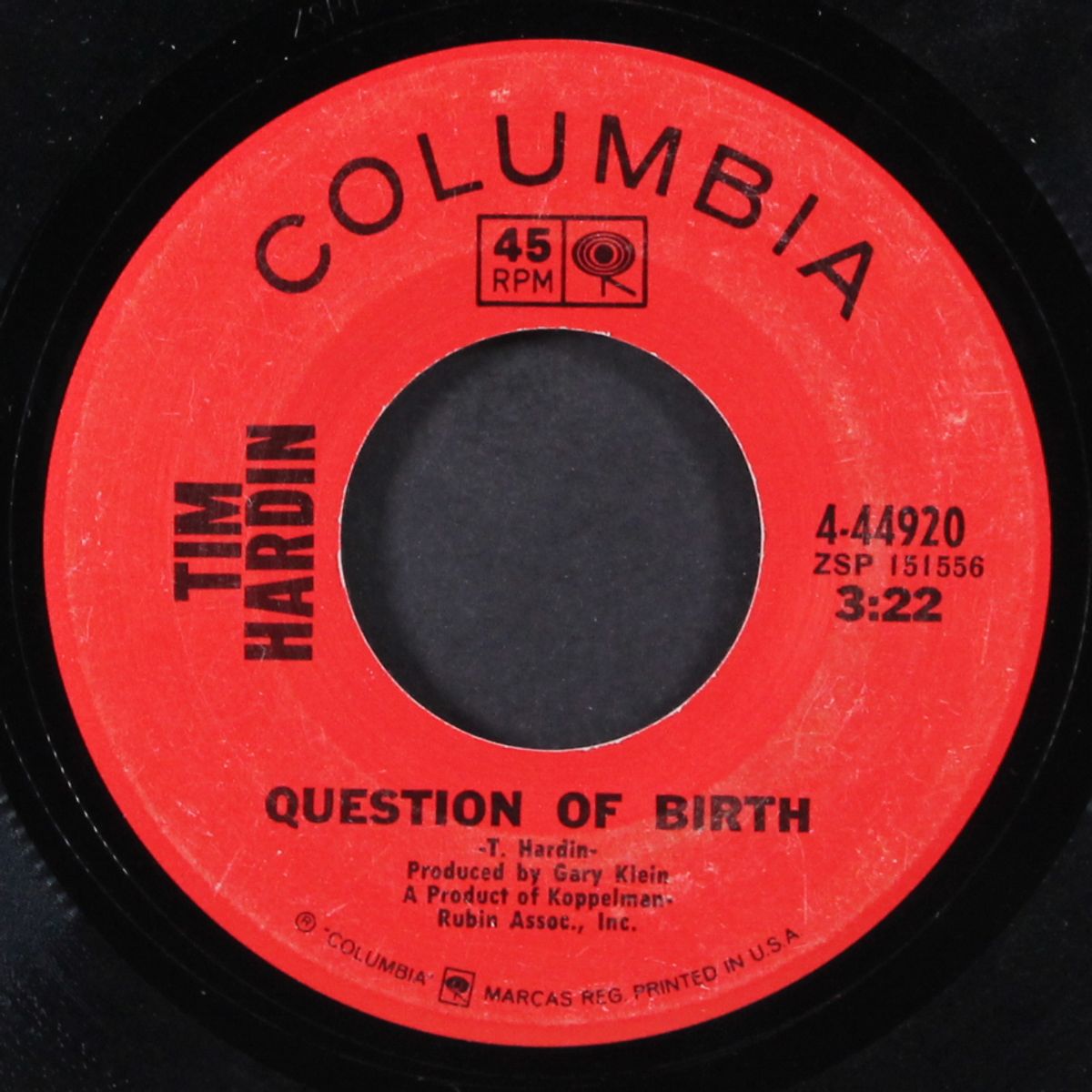 simple song of freedom / question of birth by TIM HARDIN