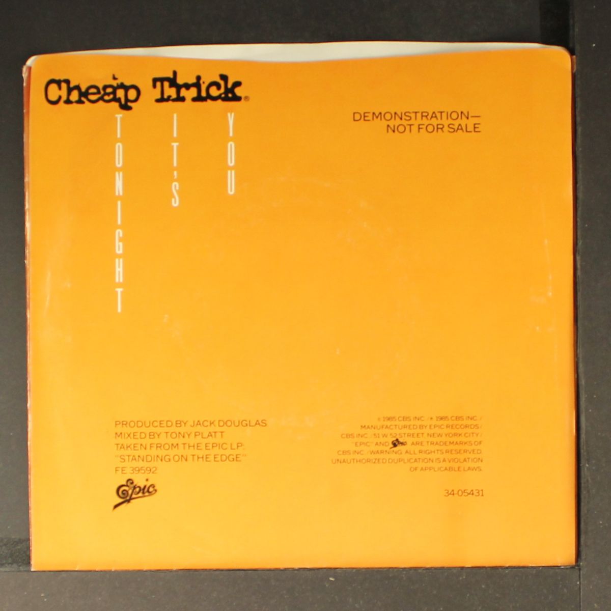 tonight it's you / same by CHEAP TRICK
