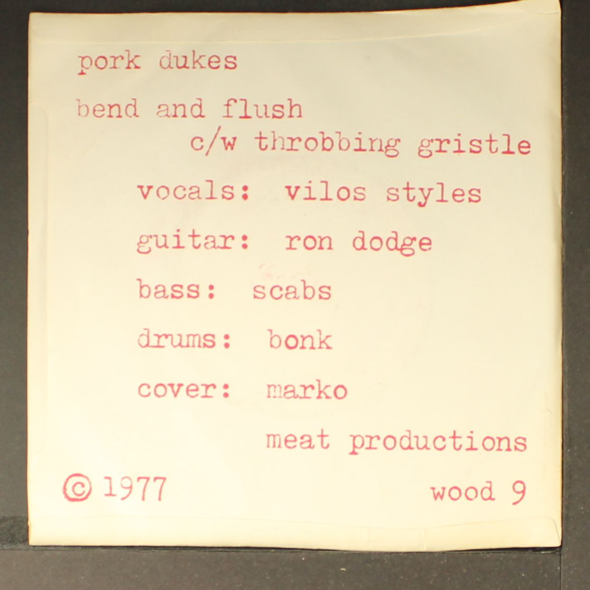 bend and flush by PORK DUKES