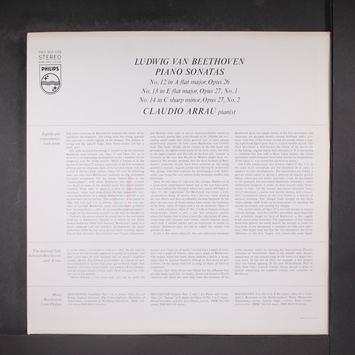beethoven: piano sonatas by CLAUDIO ARRAU