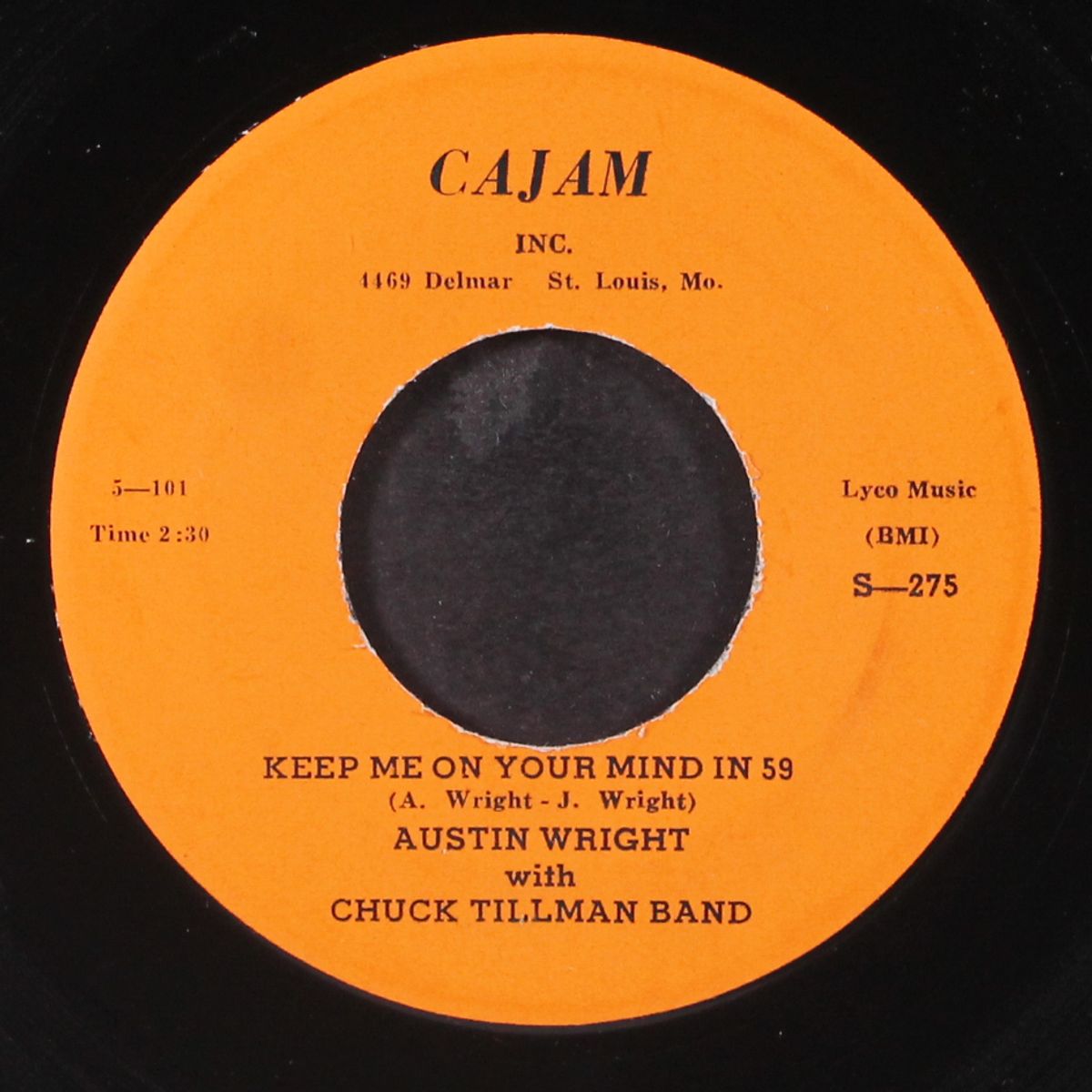 keep me on your mind in 59 / where - when and how come cha - cha by AUSTIN WRIGHT W/ CHUCK TILLMAN BAND