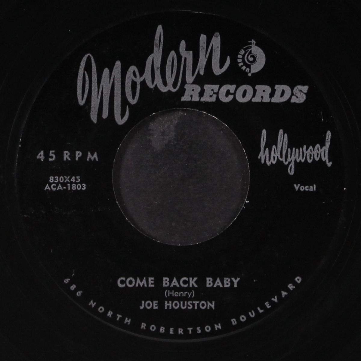 blow joe blow / come back baby by JOE HOUSTON