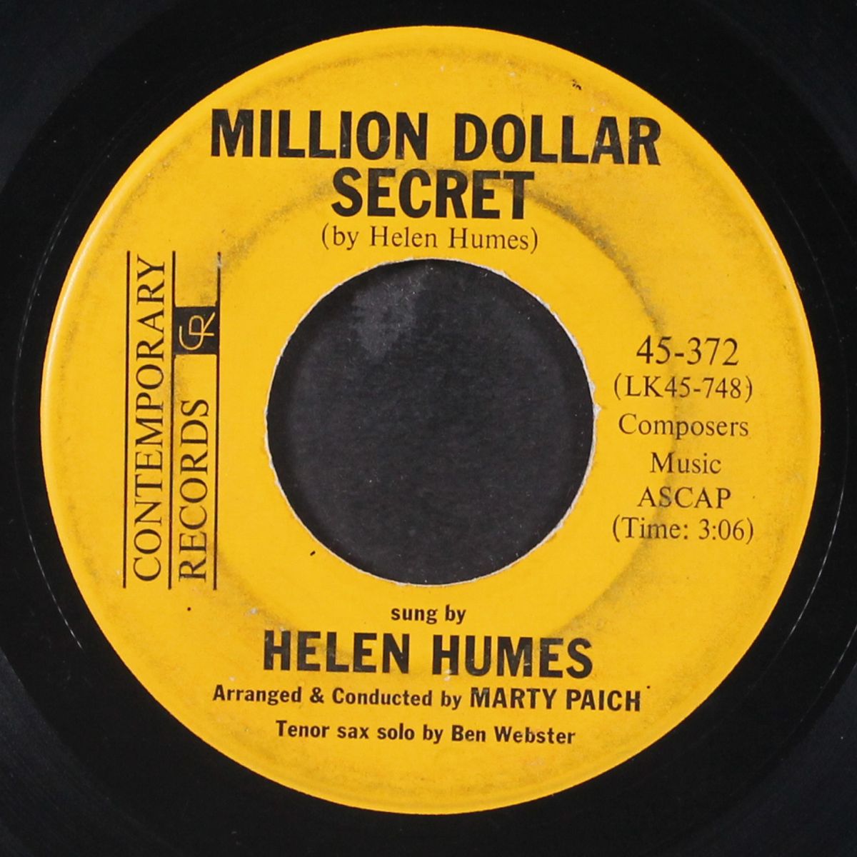 million dollar secret / you're driving me crazy by HELEN HUMES