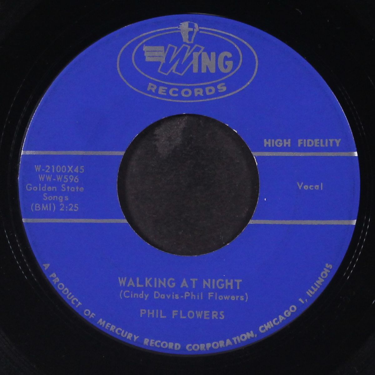 no kissin' at the hop / walking at night by PHIL FLOWERS