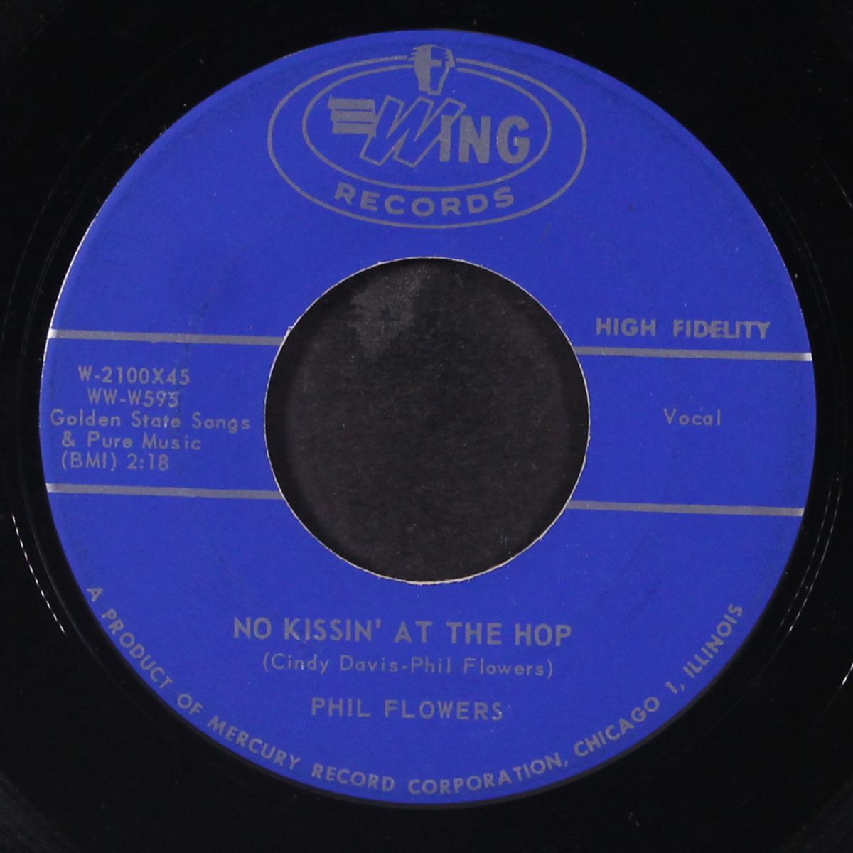 no kissin' at the hop / walking at night by PHIL FLOWERS