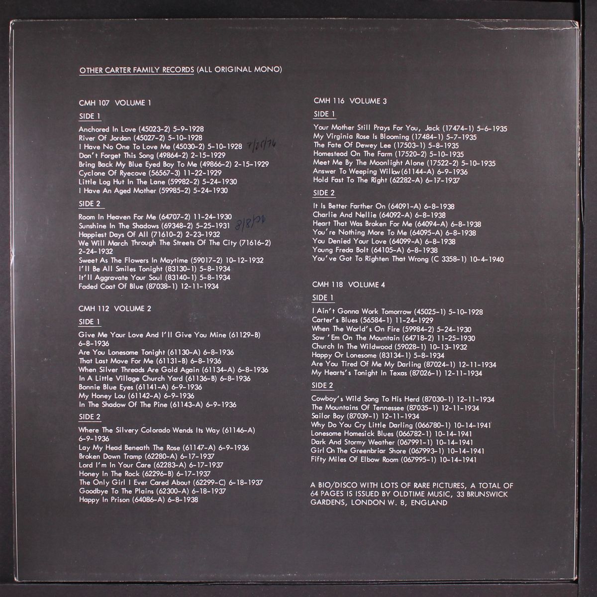 vol. 1 by CARTER FAMILY