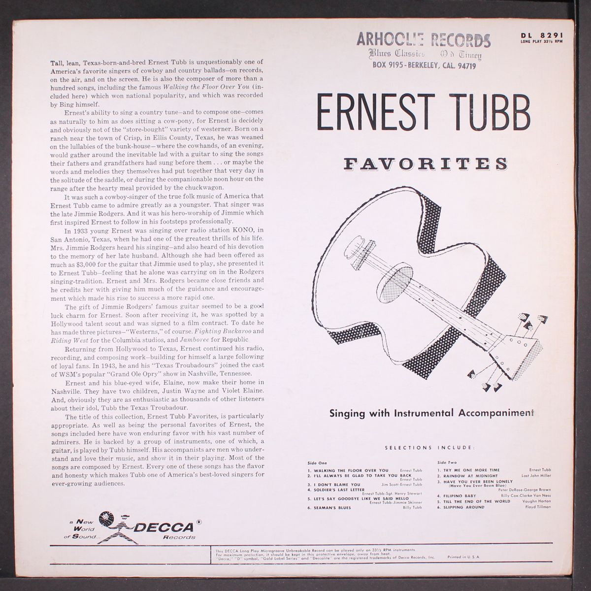 favorites by ERNEST TUBB