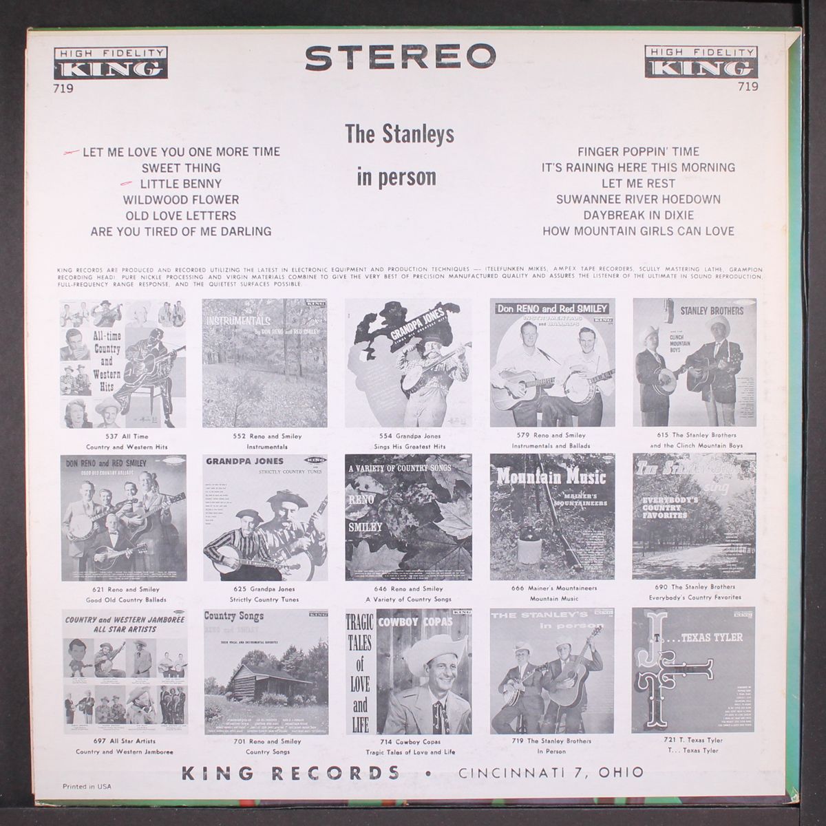 in person by STANLEY BROTHERS
