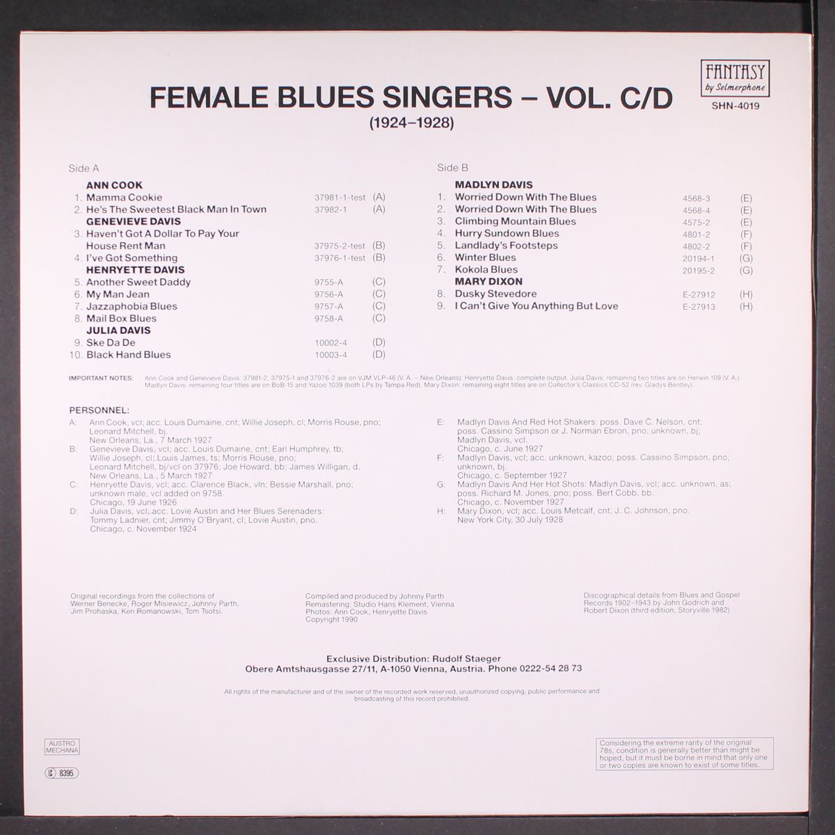 female blues singers, vol. c/d by VARIOUS