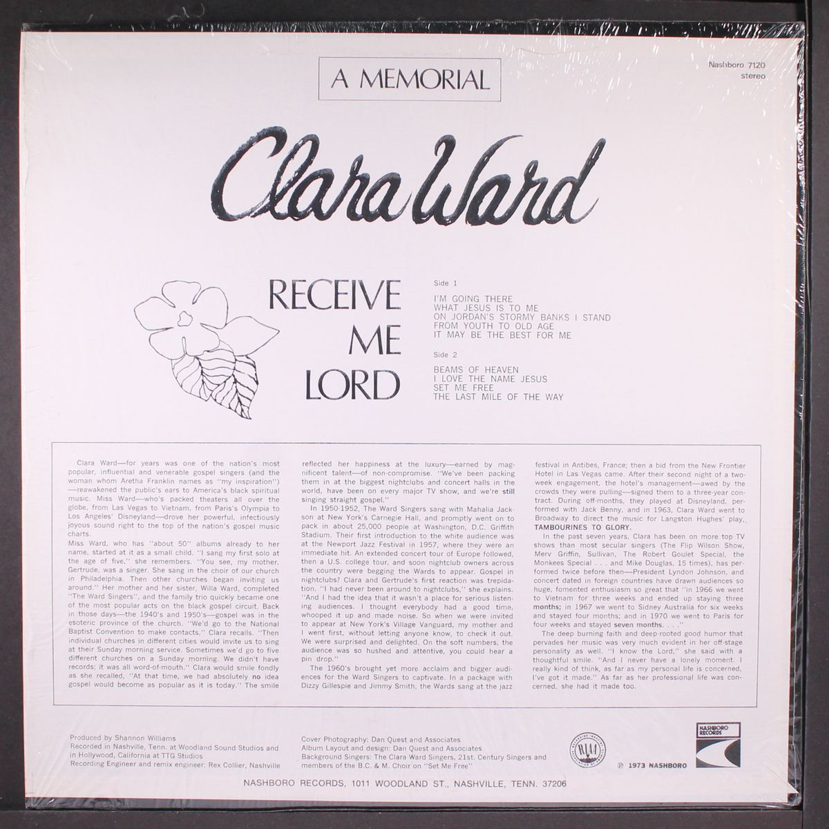 receive me lord by CLARA WARD