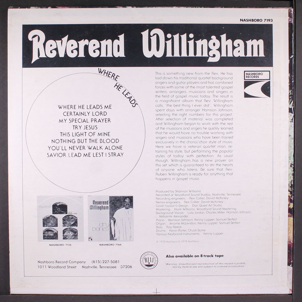 where he leads by REV. WILLINGHAM