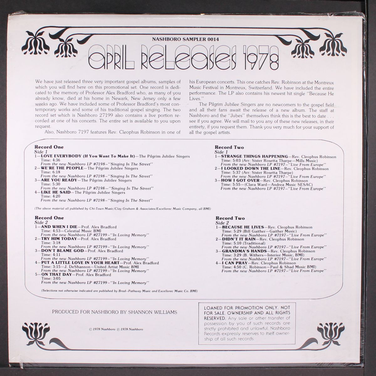new lp releases, mar. 1978 sampler by VARIOUS