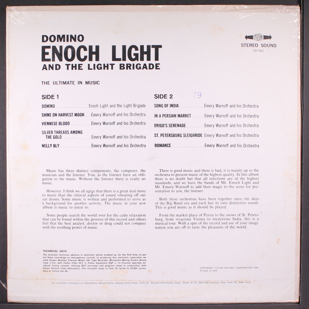 domino by ENOCH LIGHT & EMERY WARNOF