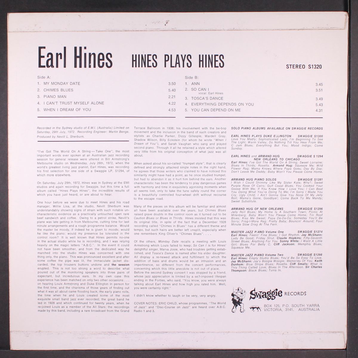 hines plays hines by EARL HINES