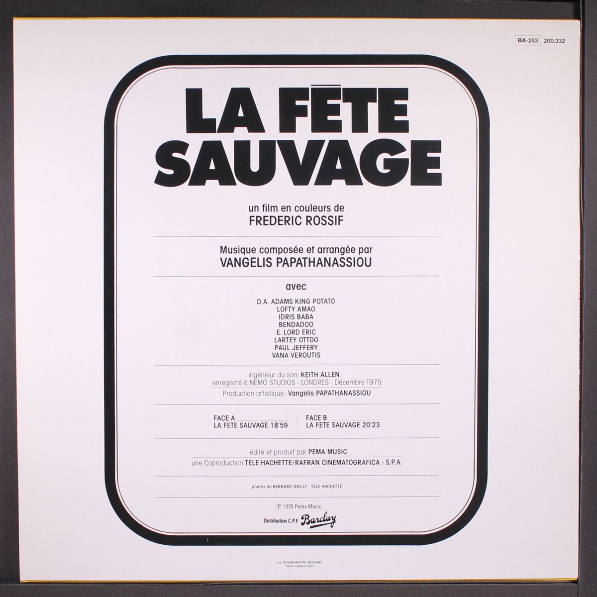 fete sauvage, la (rossif) by SOUNDTRACK