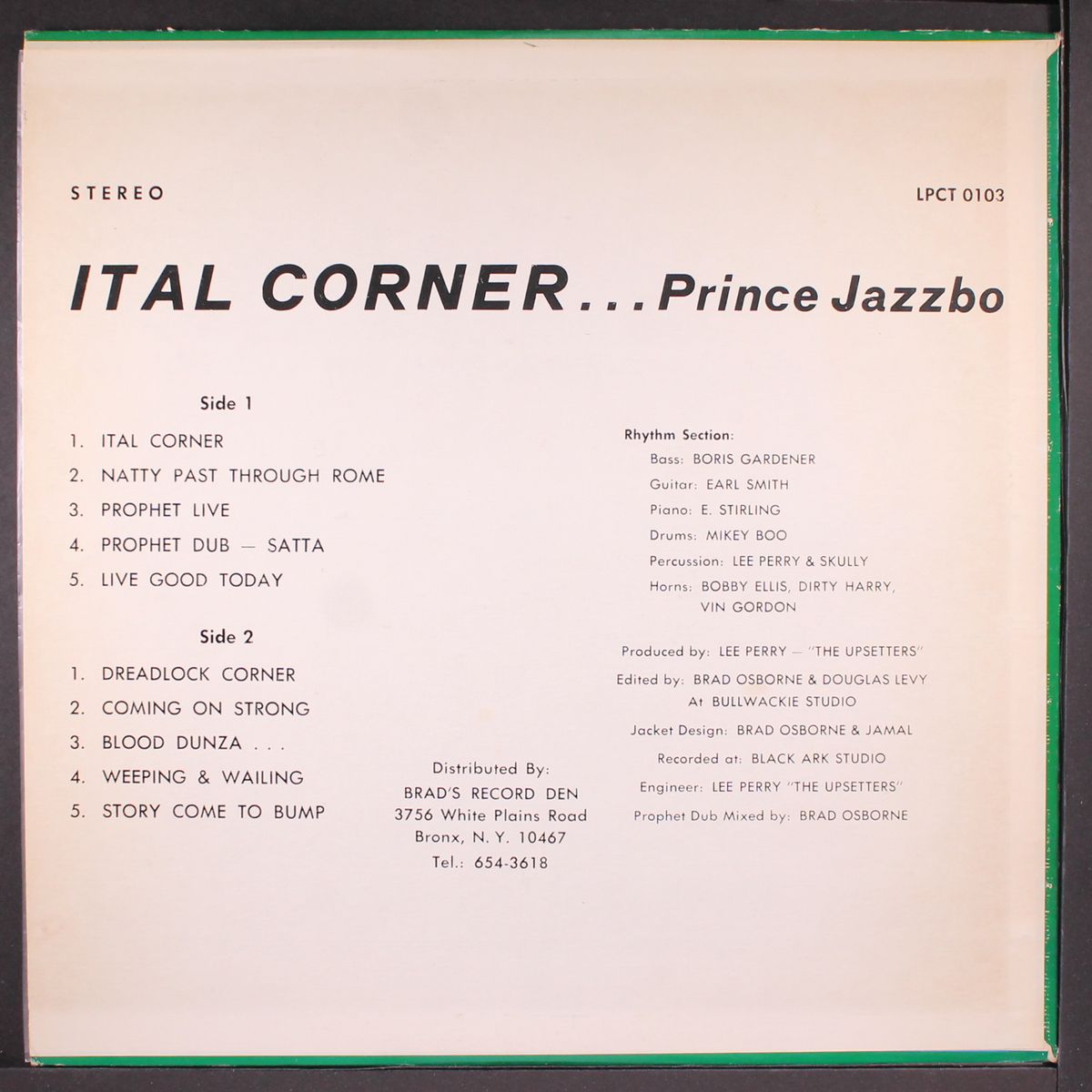 ital corner by PRINCE JAZZBO