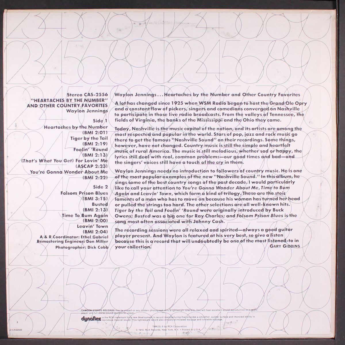 heartaches by the number by WAYLON JENNINGS