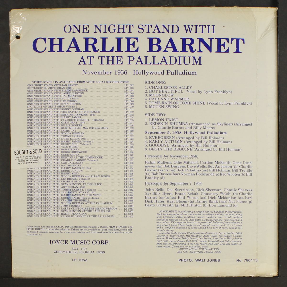 at the palladium by CHARLIE BARNET
