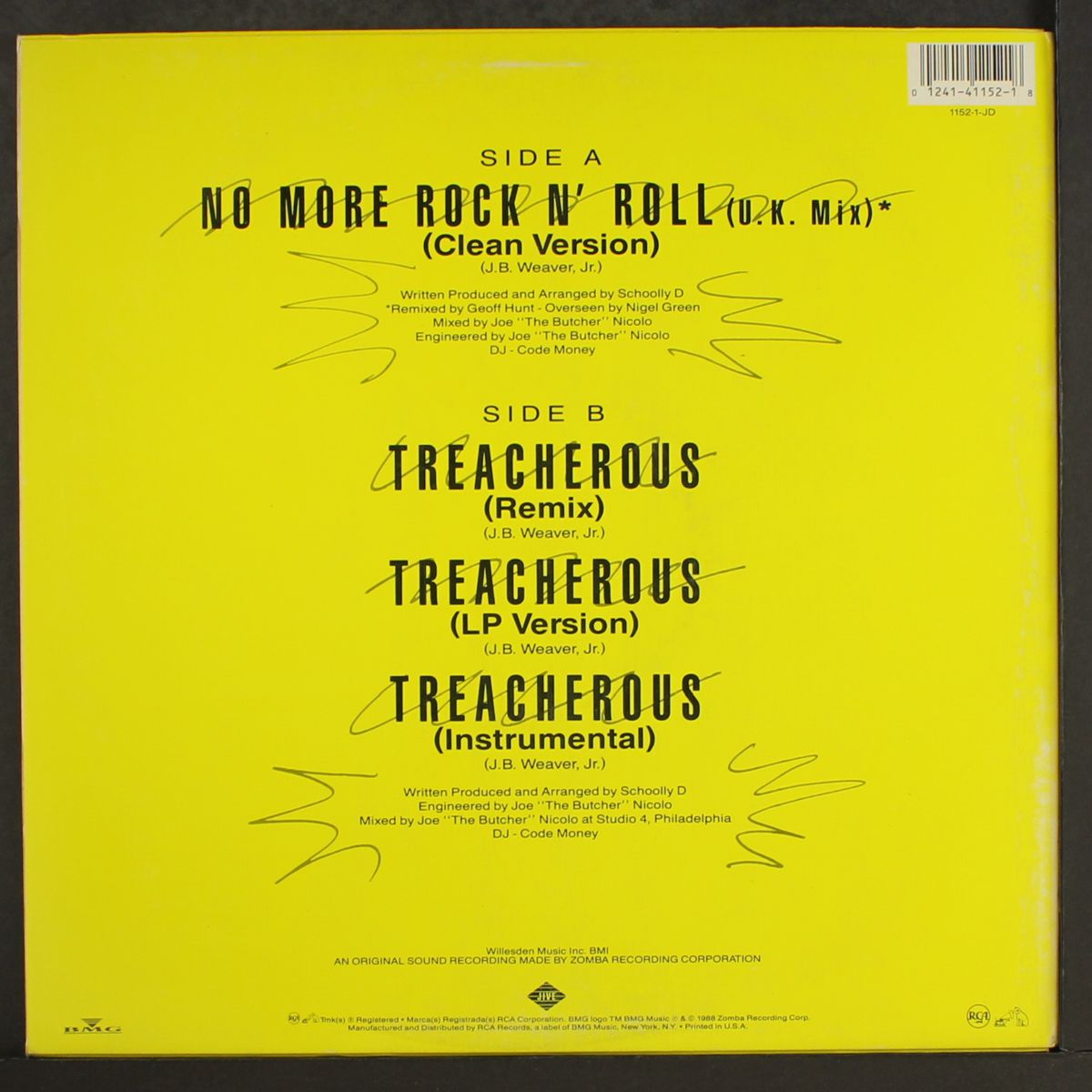no more rock-n-roll! / treacherous by SCHOOLLY D