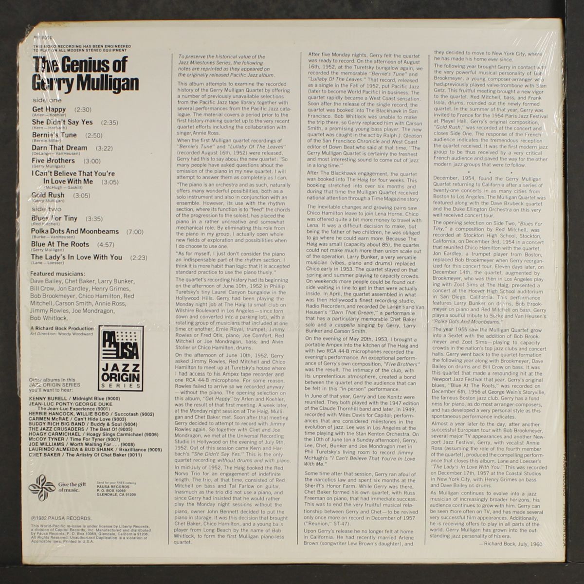 the genius of by GERRY MULLIGAN
