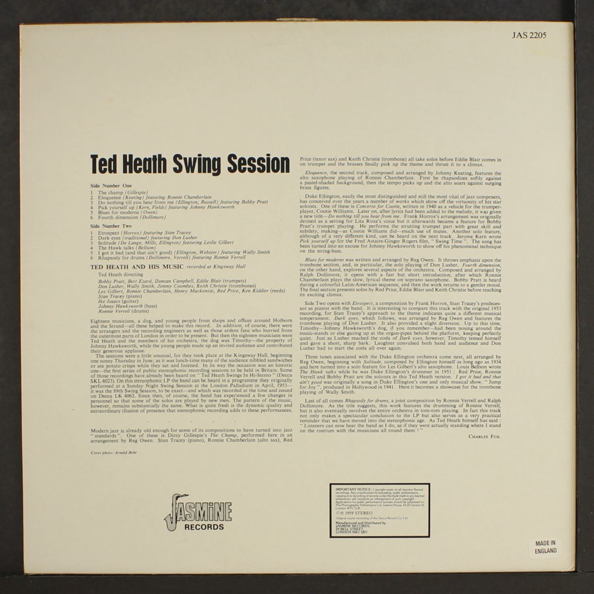 swing session by TED HEATH