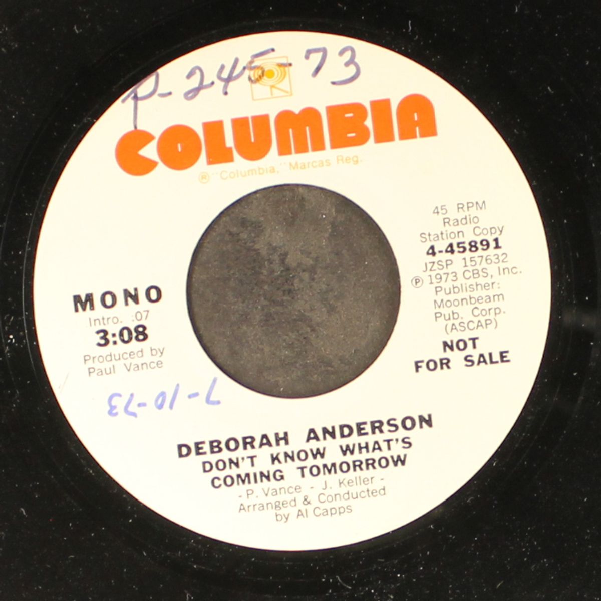 don't know what's coming tomorrow / mono by DEBORAH ANDERSON