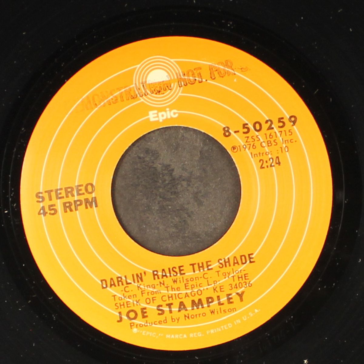whiskey talkin' / darlin' raise the shade by JOE STAMPLEY