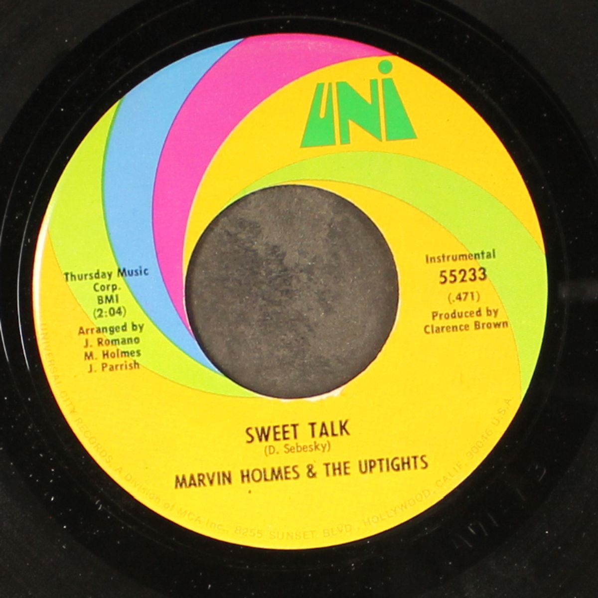 thang / sweet talk by MARVIN HOLMES & UPTIGHTS