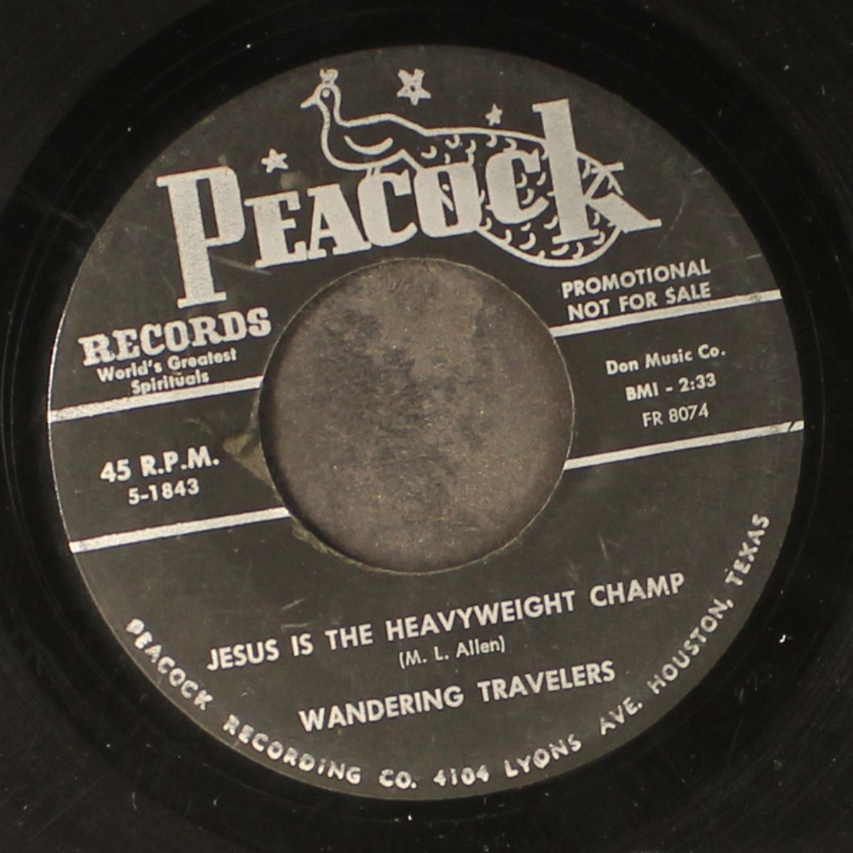 i would have liked to be with him then / jesus is the heavyweight champion by WANDERING TRAVELERS