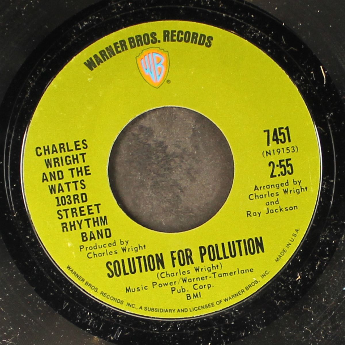 high as apple pie / solution for pollution by CHARLES WRIGHT & 103RD STREET RHYTHM BAND