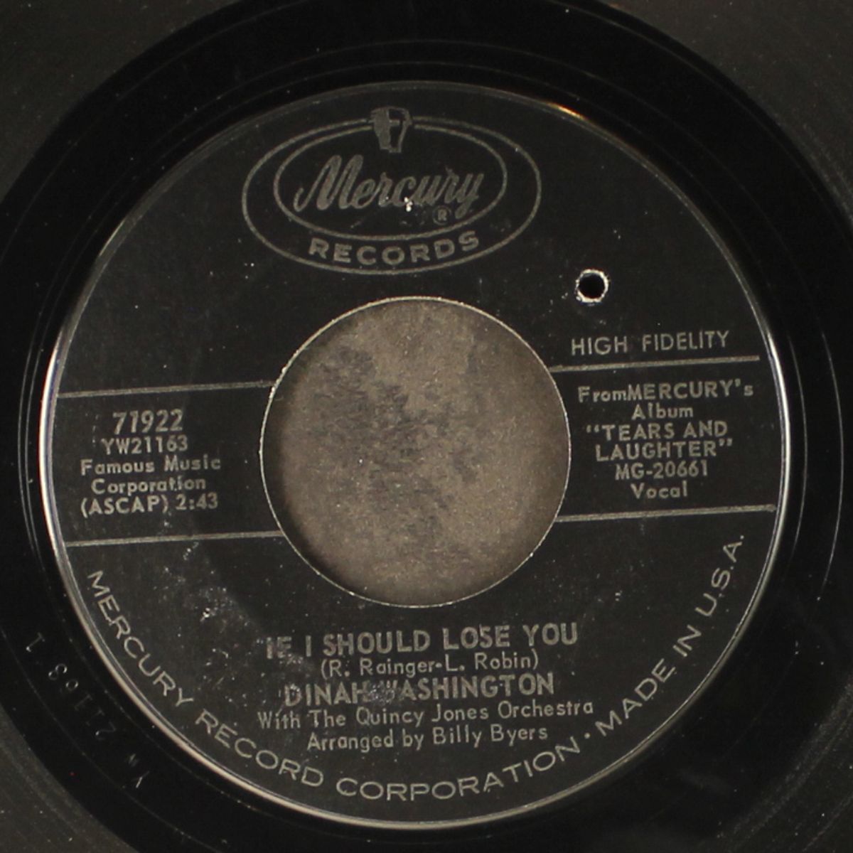 tears and laughter / if i should lose you by DINAH WASHINGTON