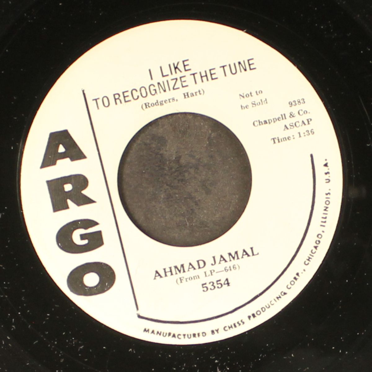i like to recognize the tune by AHMAD JAMAL