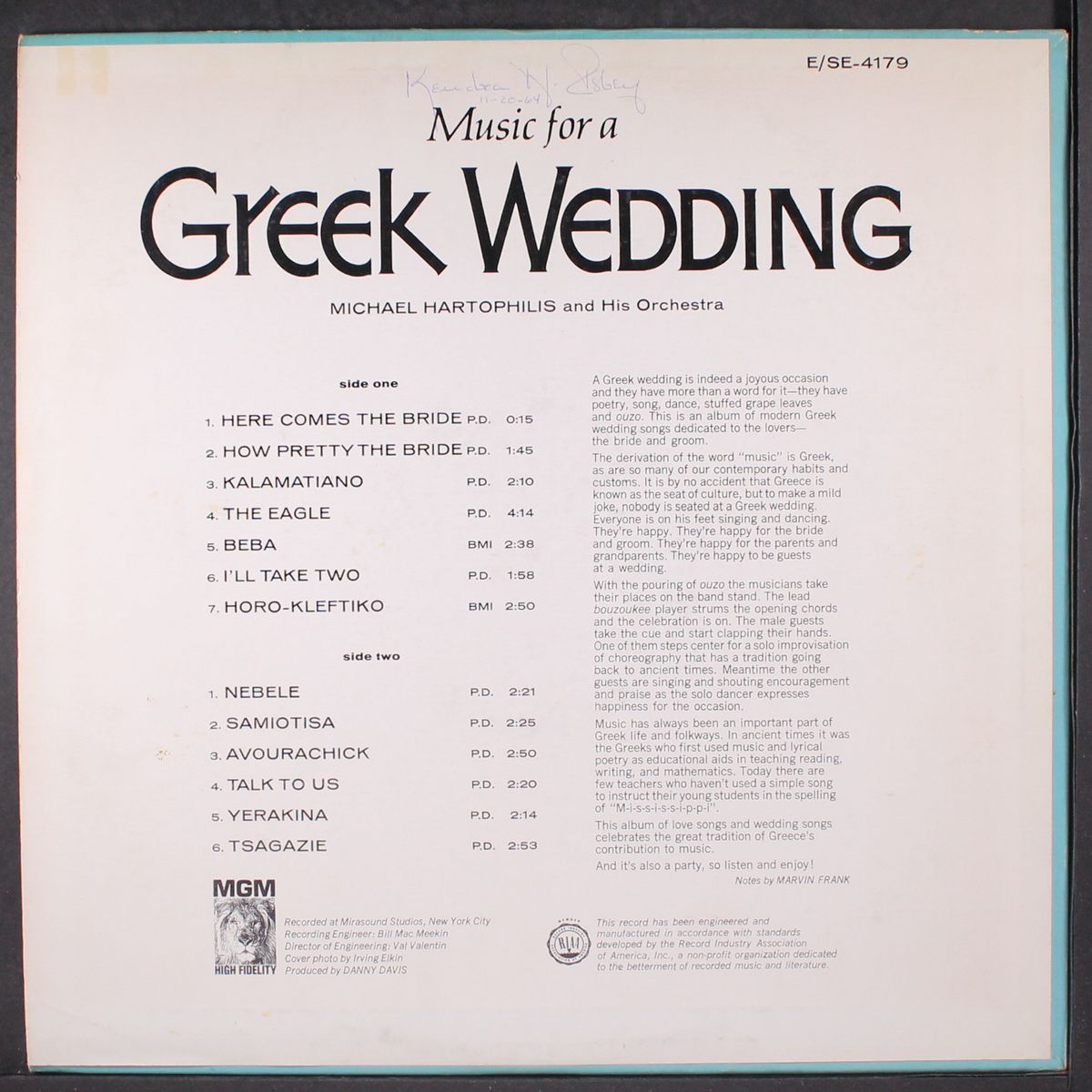 music for a greek wedding by MICHAEL HARTOPHILIS