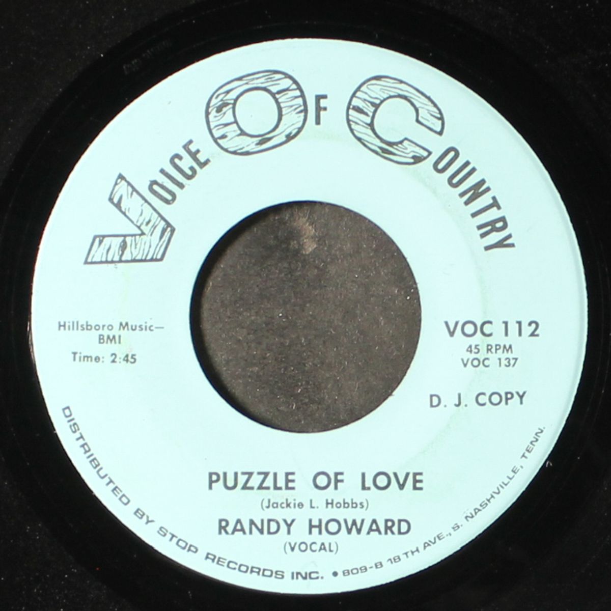 booger bottom / puzzle of love by RANDY HOWARD