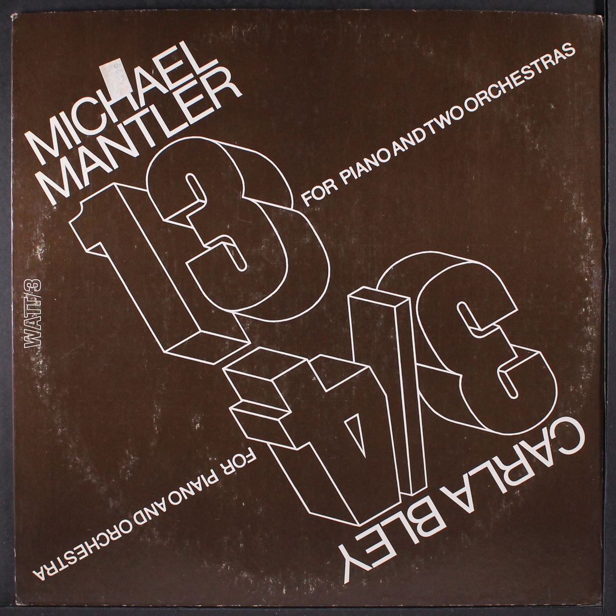 13 & 3/4 by MICHAEL MANTLER