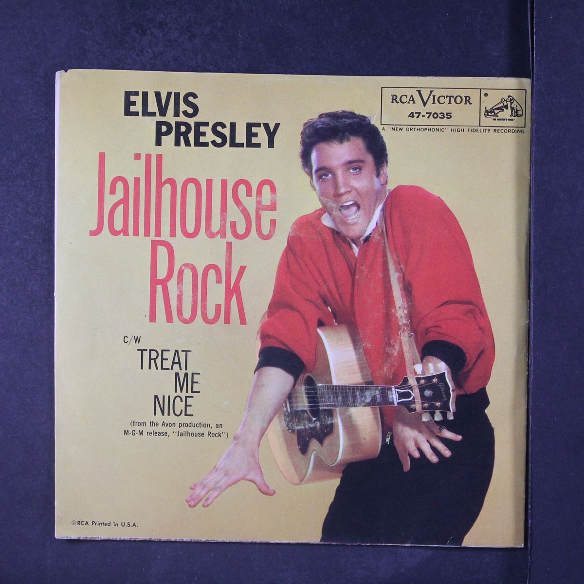 jailhouse rock / treat me nice by ELVIS PRESLEY