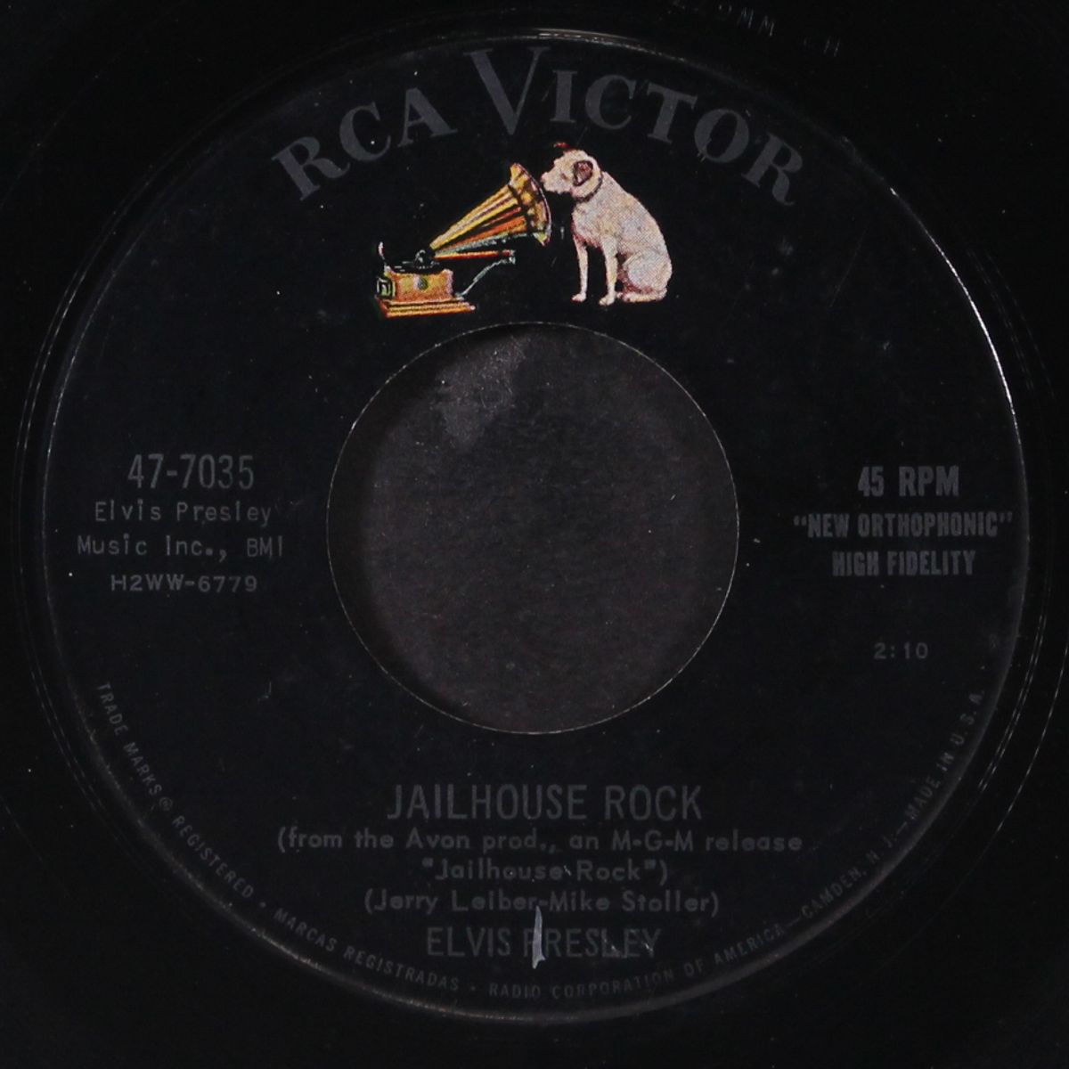 jailhouse rock / treat me nice by ELVIS PRESLEY