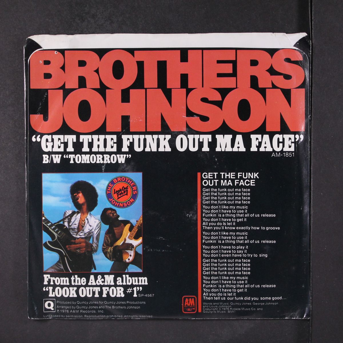 get the funk out ma face / tomorrow by BROTHERS JOHNSON