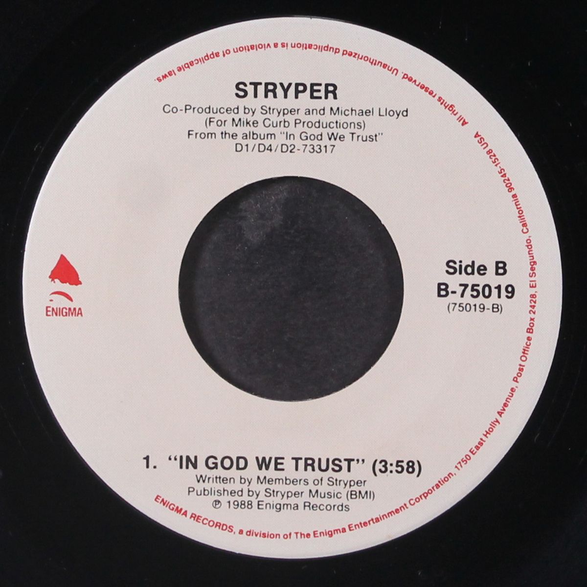 always there for you / in god we trust by STRYPER