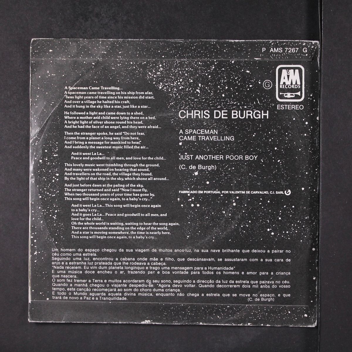 a spaceman came traveling by CHRIS DE BURGH