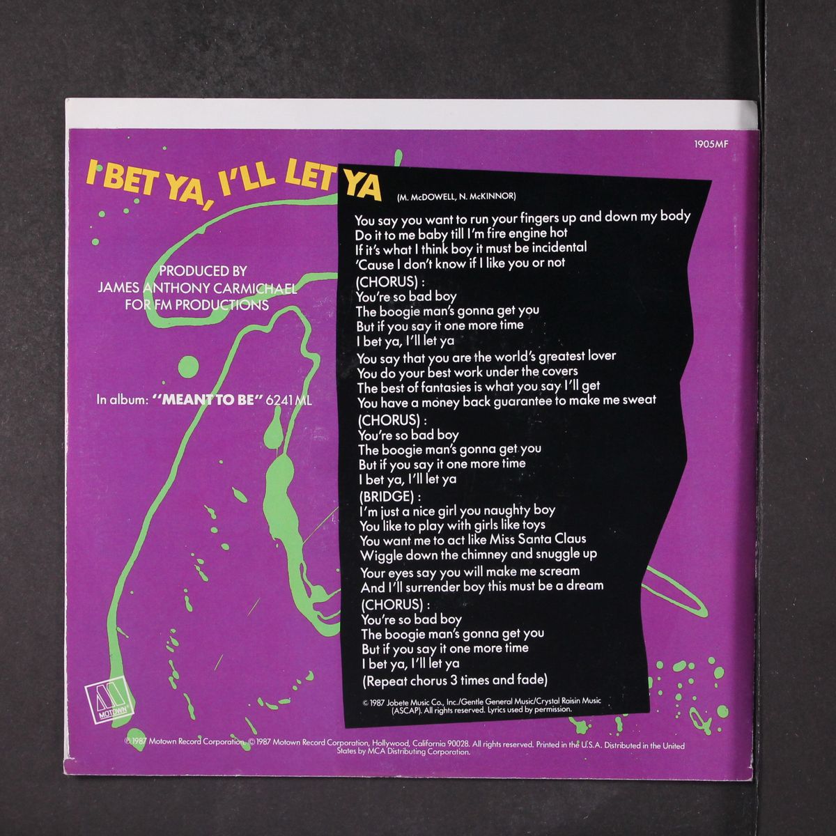 i bet ya i'll let ya by ADA DYER