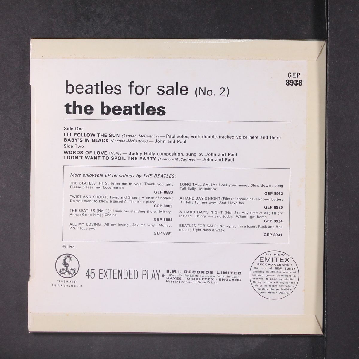 beatles for sale no. 2 by BEATLES